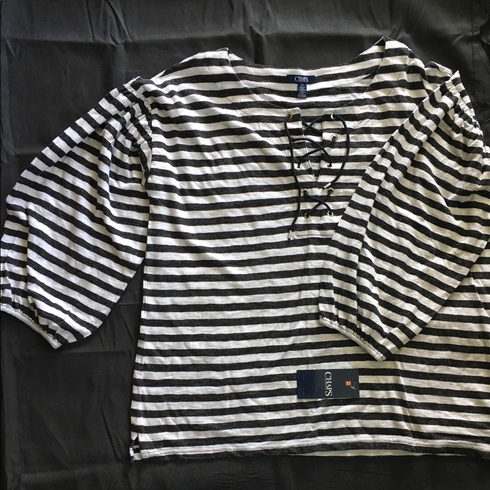 Chaps ladies cotton blend top